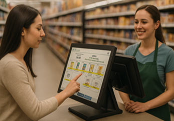 POS system in retail store